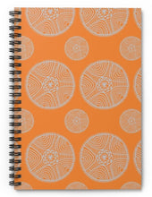 light-orange-peach-tribal-pattern-spiral-notebook-lined