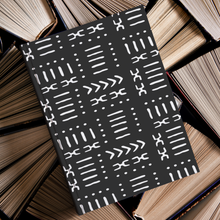 Black-white-mud-cloth-Pattern-Hard-Cover-Lined-Journal