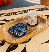 Small Blue Basket + Drink Coasters Set
