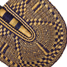 Navy Blue Woven Hand Wall Fan