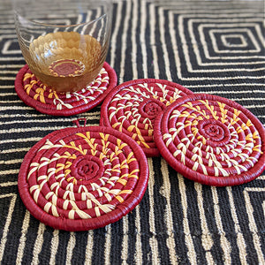 Set of 4 Woven Placemats + 4 Coasters