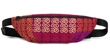 purple orange african print waist bag