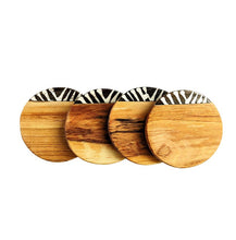 Olive Wood Drink Coasters Set of 4
