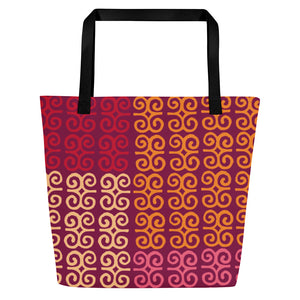 africa print beach bag