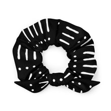 Black White Hair Scrunchie