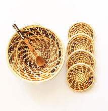 beige natural baskets coasters