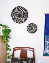 black woven african basket set