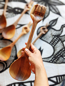 Black Power Fist Large Wood Spoon