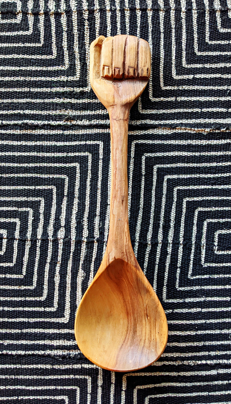 Black Power Fist Large Wood Spoon