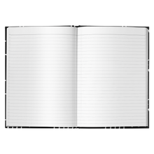 Open Africa Pattern Hardcover Journal with black and white abstract pattern.