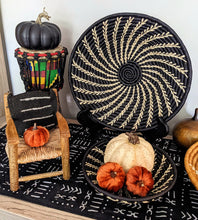 Large Black White Woven African Basket