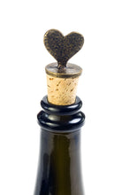 Brass Hearts Wine Bottle Cork Set