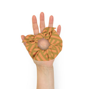 bright color hair scrunchie peach