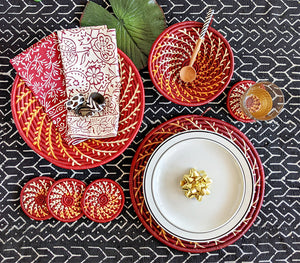 burgundy-red-african-holiday-decor-baskets-placemats-coasters