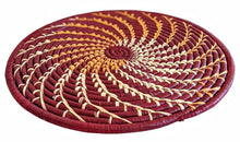 burgundy deep red african woven placemat