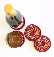 Set of 4 Woven Placemats + 4 Coasters