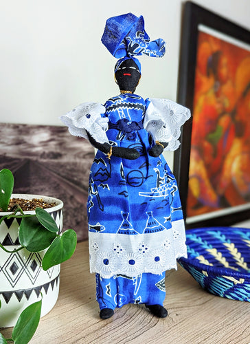 Ankara Fabric Cloth African Mama Doll #7