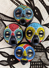 Round Wood Beaded Mask B