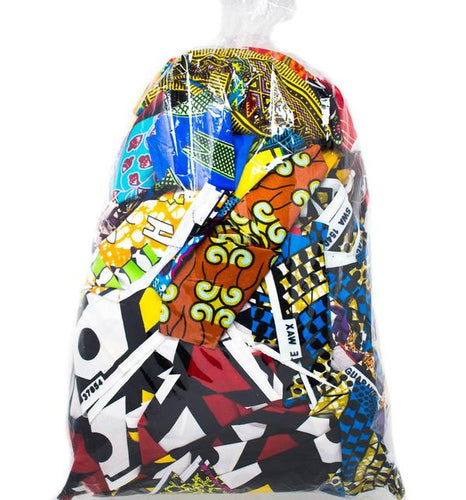ankara african fabric scarps by the pound bag