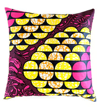 Fuchsia Black Ankara Fabric Pillow Covers