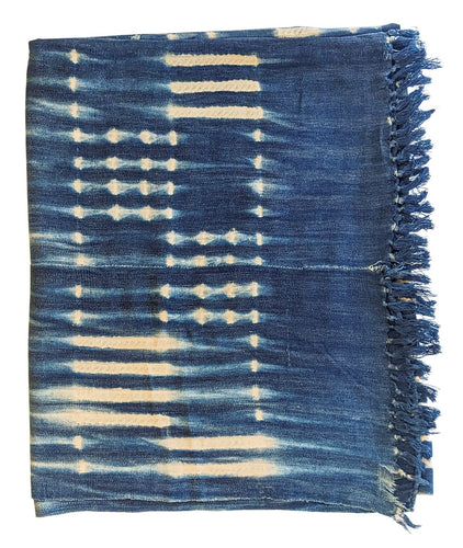 {Imperfections} Indigo Blue African Throw Shawl