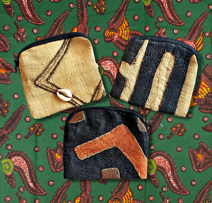 african fabric coin purse wallet