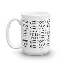 White & Black Mud Cloth Pattern Coffee Mug