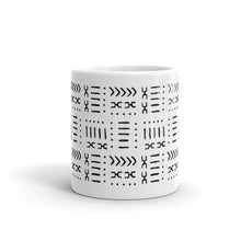 White Black Mud Cloth Pattern Mug