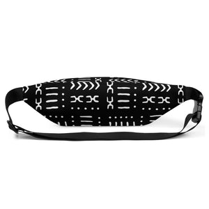 Black Mud Cloth Pattern Fanny Pack Mockup