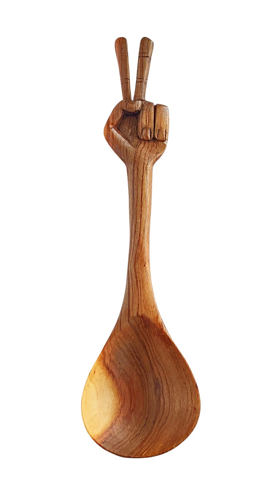 Large Peace Sign Wood Spoon