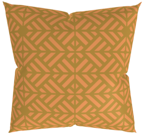 afrobohemian pillow peach orange green