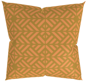 afrobohemian pillow peach orange green