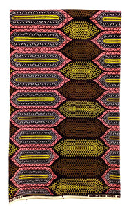 Peachy Yellow Ankara Fabric 1.75 Yards