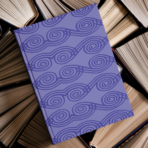 purple african pattern hardcover journal
