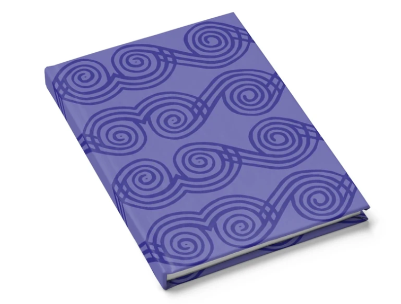 purple african print hard cover journal lined