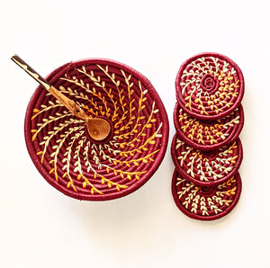 red african basket coasters