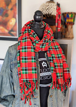 red black green African scarf shawl