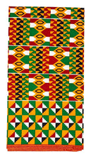 Rot Schwarz Grün Kente Muster Ankara Stoff 2 Yards