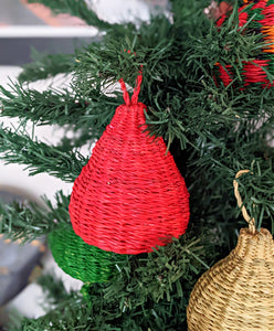 Red Woven Tree Ornament