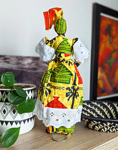 Ankara Fabric Cloth African Mama Doll #5