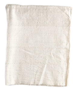 Soft White Mud Cloth Fabric Throw