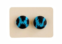 turquoise-black-animal-print-mini-small-button-earrings