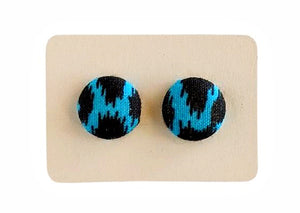 turquoise-black-animal-print-mini-small-button-earrings