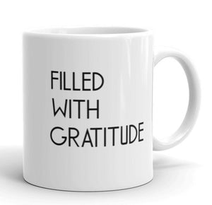 gratitude coffee mug white 