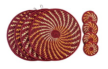 Set of 4 Woven Placemats + 4 Coasters