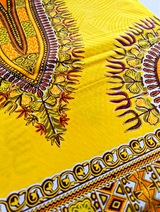 Yellow Dashiki Ankara Fabric 2 Yards